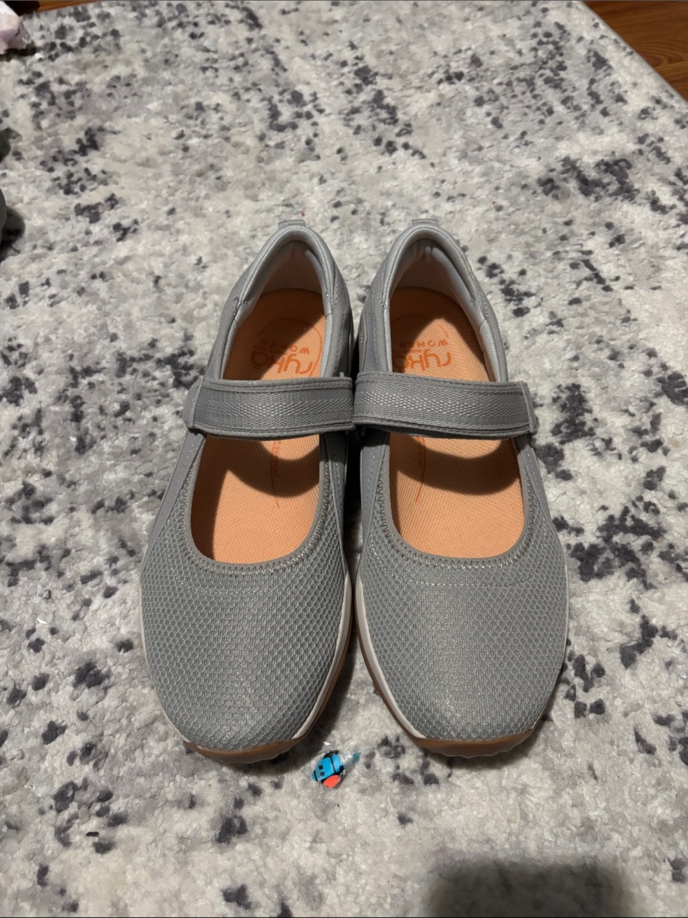 Ryka Gray Mary Jane Dress Shoes with Hook Strap